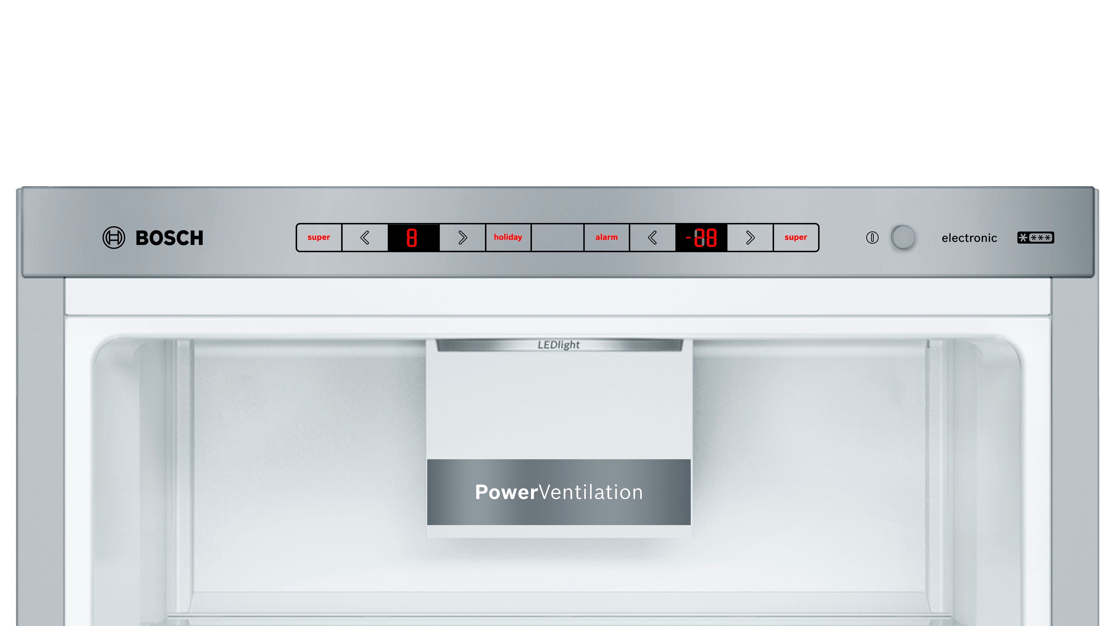 Bosch Bosch Serie 6 KGE398IBP réfrigérateur-congélateur Pose libre 343 L Acier inoxydable