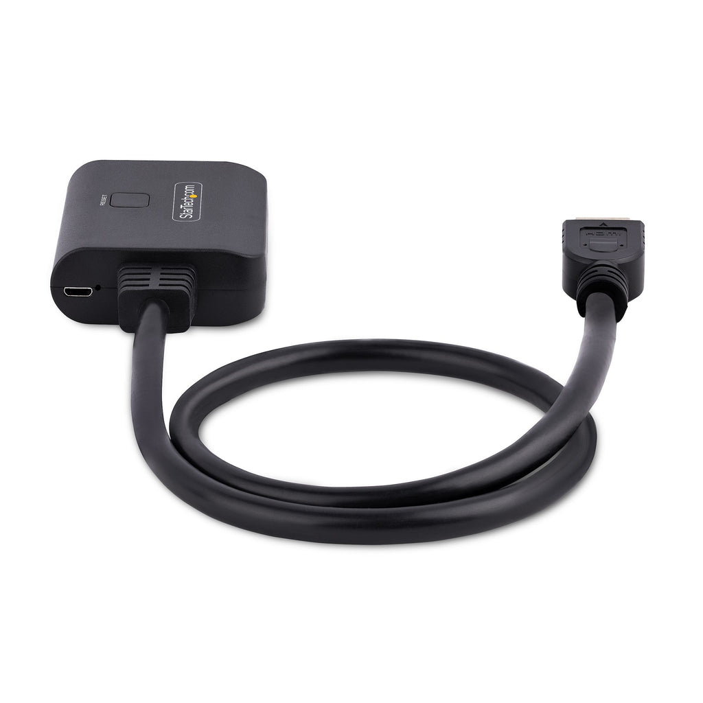 StarTech.com Répartiteur HDMI 2 Ports 4K 60Hz HDR HDCP avec Câble Intégré 50 cm