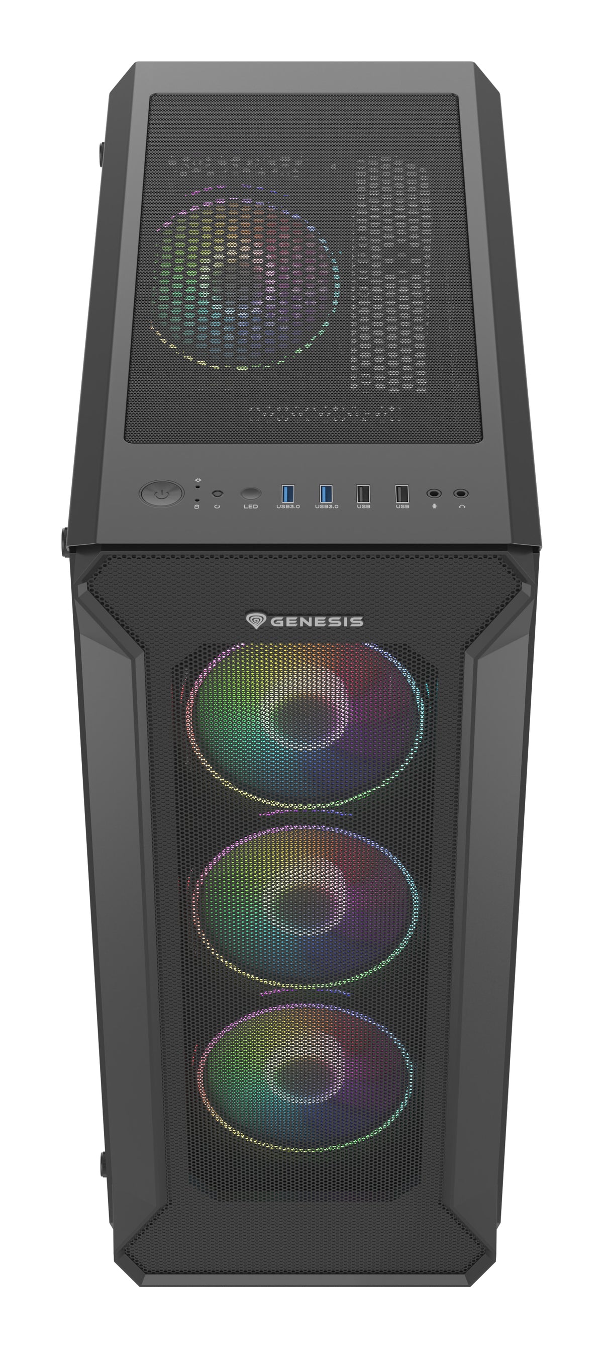 Boîtier PC Midi Tower Irid 505 ARGB, Noir et Transparent