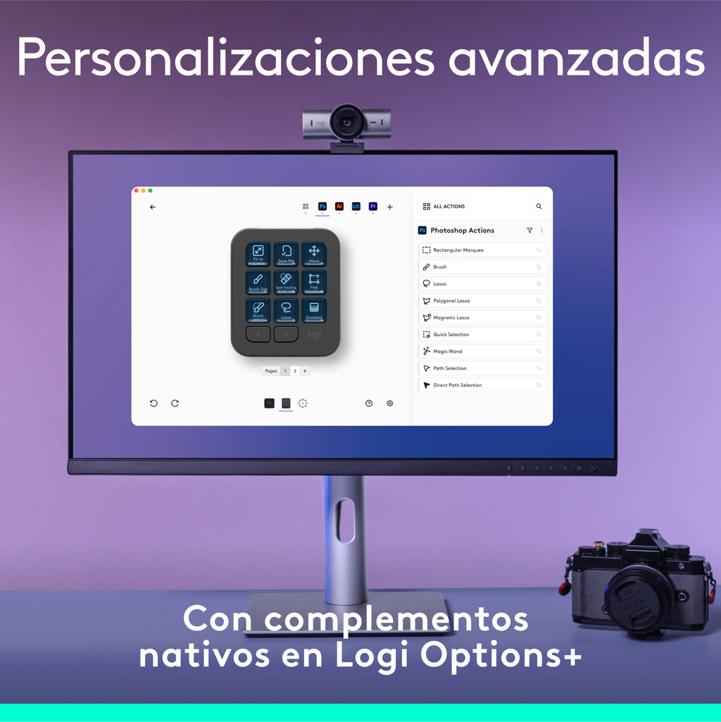 Logitech Master Series MX Creative Console Tastatur og drejeskive sæt RGB Kablet