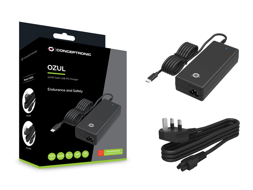 Conceptronic OZUL03BUK Adaptateur de Puissance et Onduleur Intérieur 100W Noir