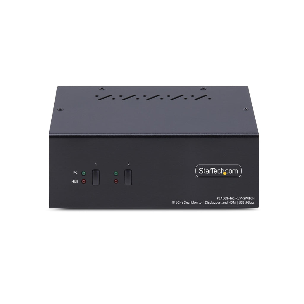 StarTech.com Commutateur KVM 2 Ports DisplayPort et HDMI, 4K 60Hz, Hub USB 5Gbps, Conforme TAA