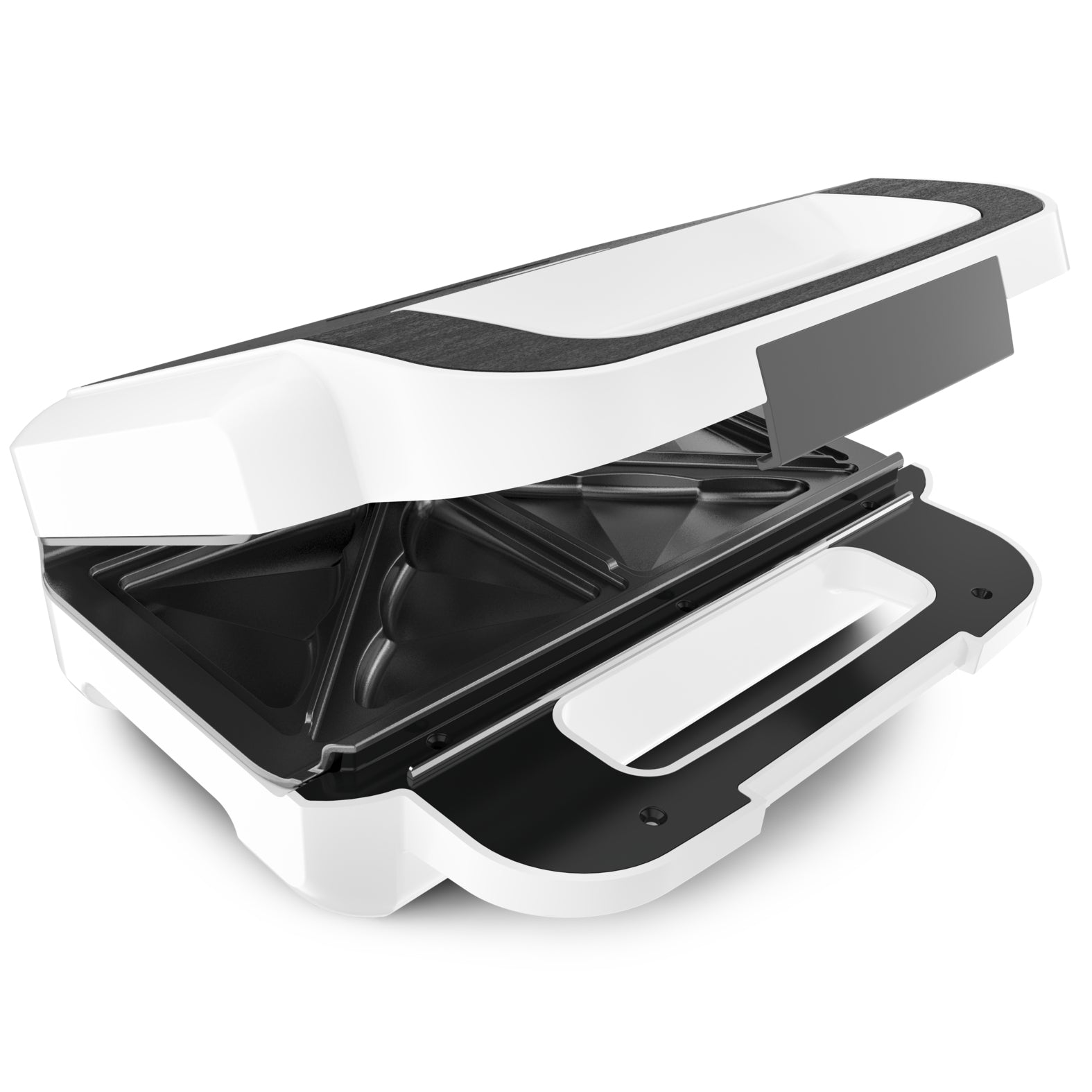 Tefal Snack XL SW7011 gaufrier et appareil à croque-monsieur 850 W Blanc, Acier inoxydable