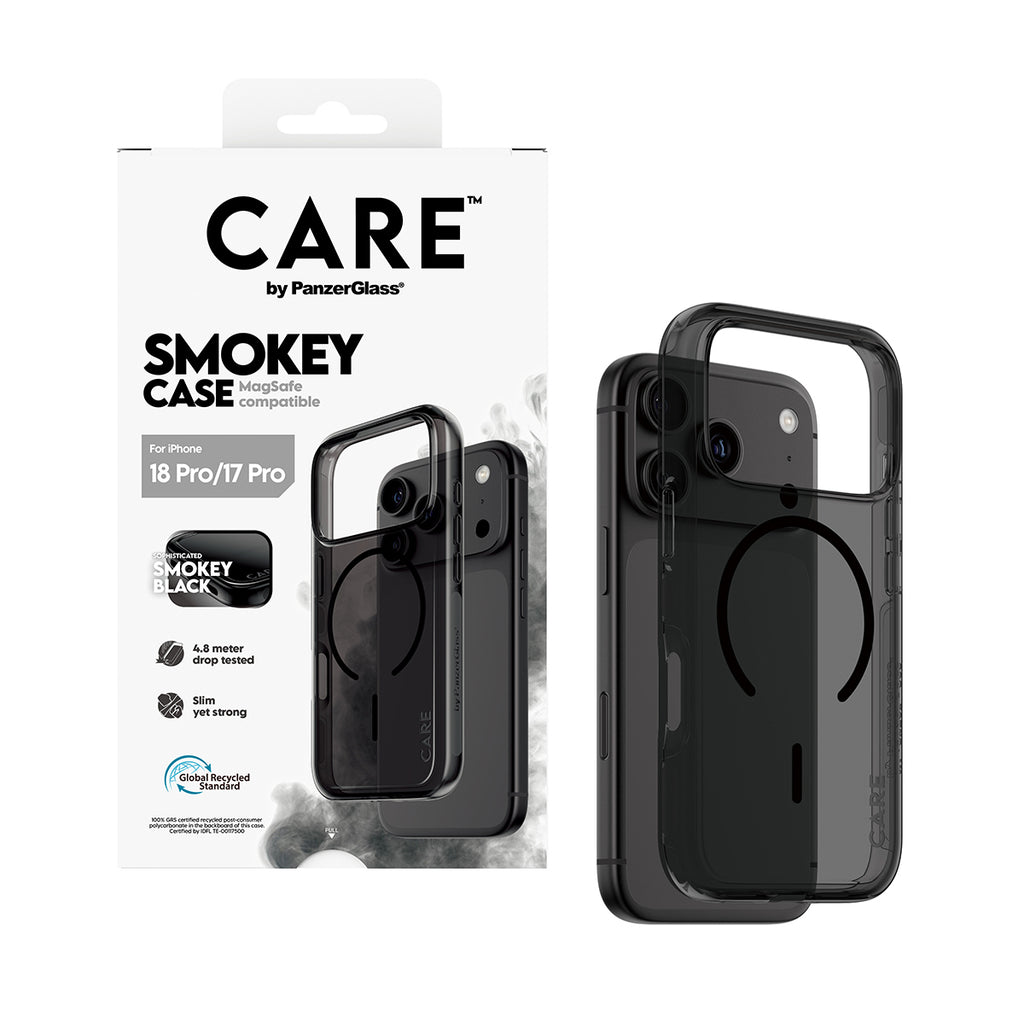 PanzerGlass CARE™ by ® Urban Explorer Case Smokey w. Black MagSafe iPhone 18 Pro | 17 Pro coque de protection pour télép