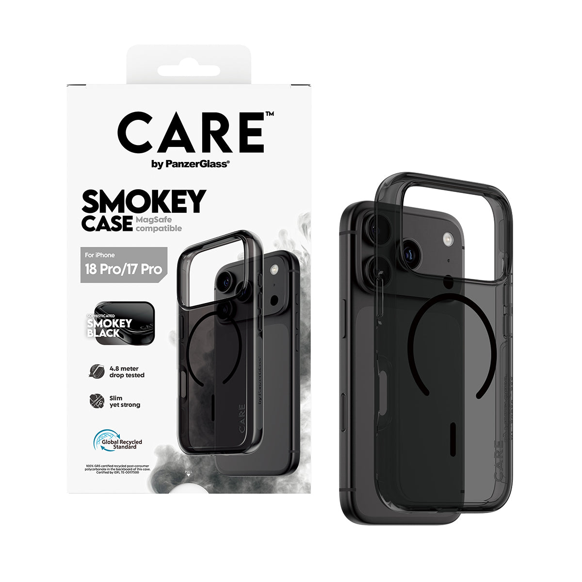 PanzerGlass CARE™ by ® Urban Explorer Case Smokey w. Black MagSafe iPhone 18 Pro | 17 Pro coque de protection pour télép