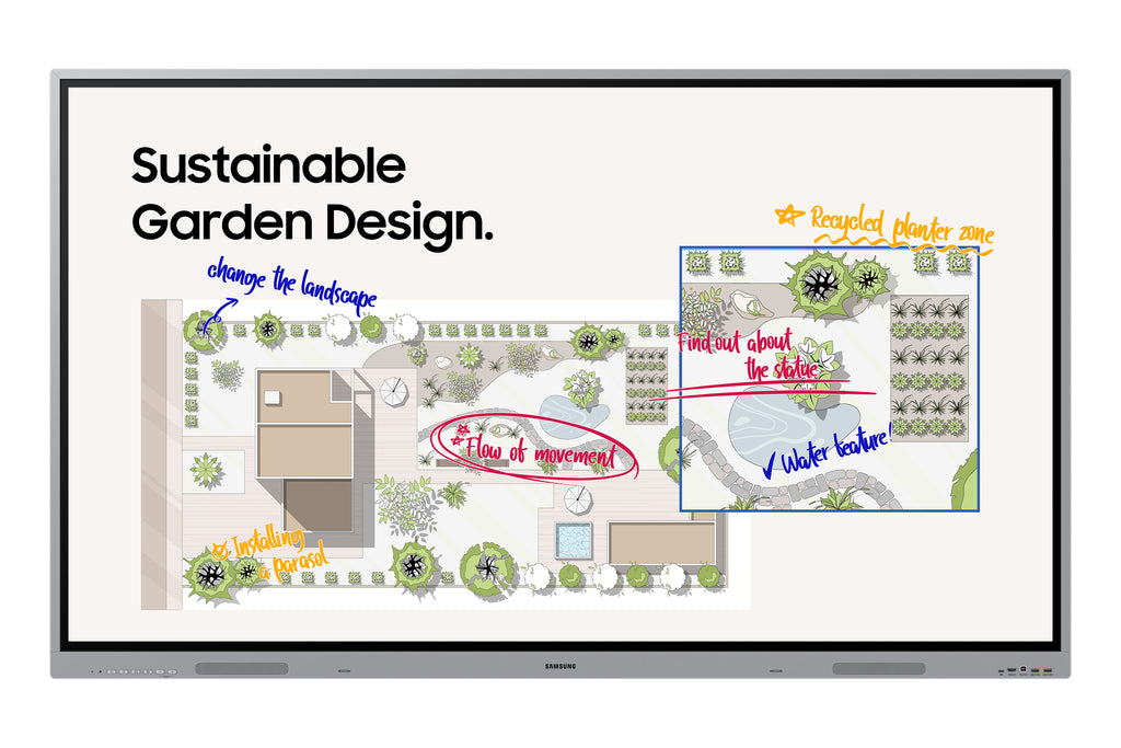 Samsung WE65FX tableau blanc interactif 165,1 cm (65") 3840 x 2160 pixels Écran tactile Gris HDMI