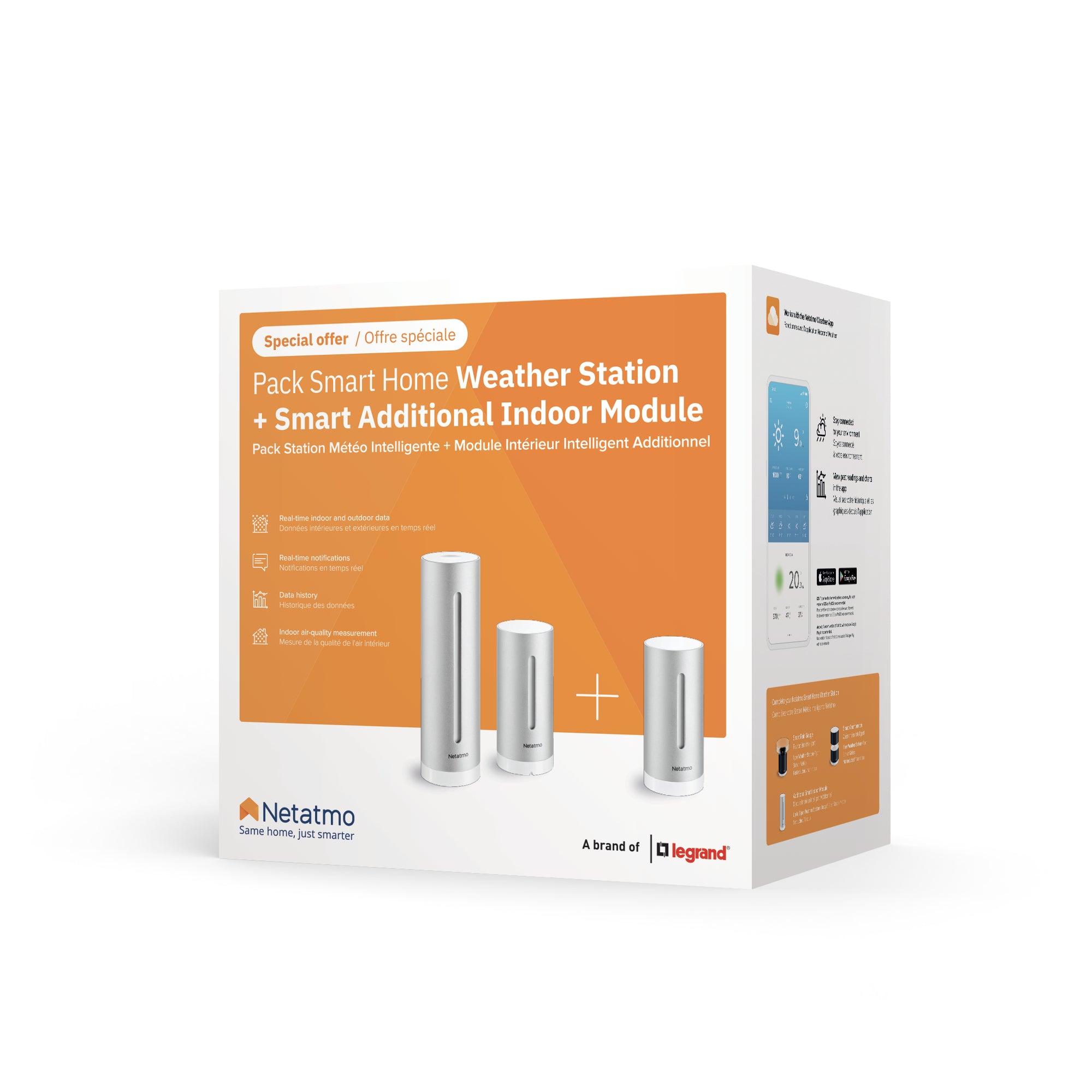 Netatmo NBU-NWS-NIM-EU station météo numérique Argent AC/Batterie Wifi