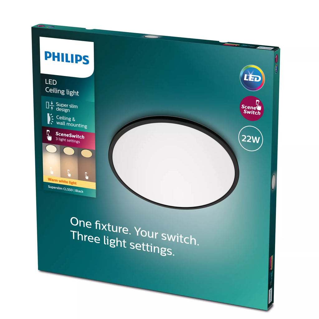 Philips Fonctionnel Plafonnier Super Slim 22 W