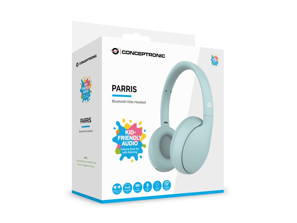 Conceptronic PARRIS04B casque Avec fil &sans fil Arceau Appels/Musique Bluetooth Bleu clair