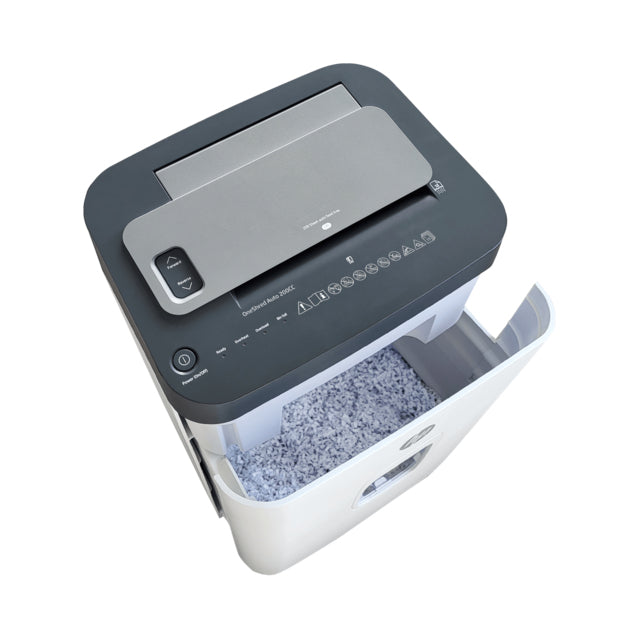 HP OneShred Auto 200CC destructeur de papier Destruction croisée 63 dB 22 cm Blanc