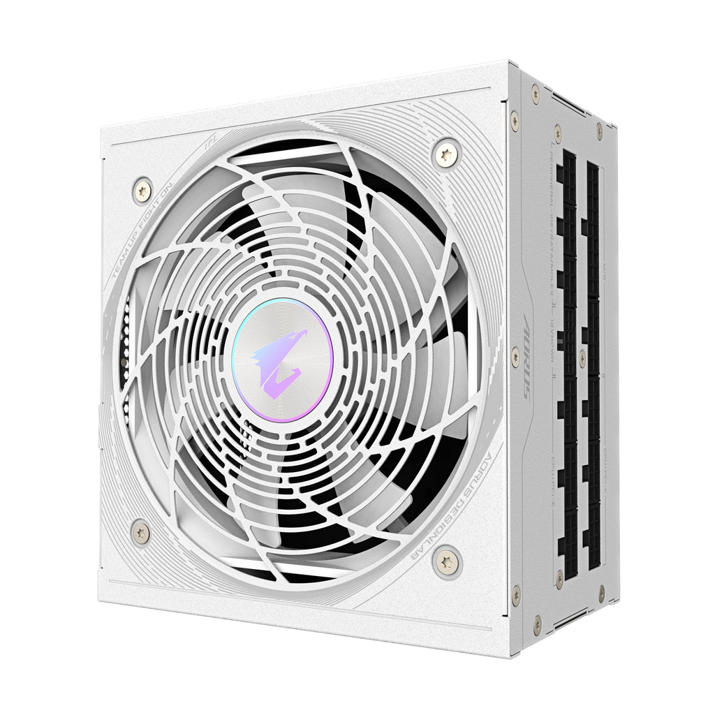 GIGABYTE AORUS ELITE P1000W ICE Alimentation - PCIe 5.0, 80 PLUS Platinum, Conception entièrement modulaire, Ventilateur de 120 mm, Compatible ATX 3.0, Prise EU