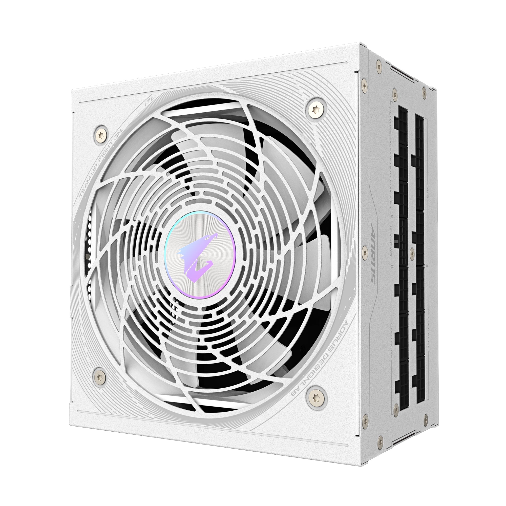 GIGABYTE AORUS ELITE P1000W ICE Alimentation - PCIe 5.0, 80 PLUS Platinum, Conception entièrement modulaire, Ventilateur de 120 mm, Compatible ATX 3.0, Prise EU