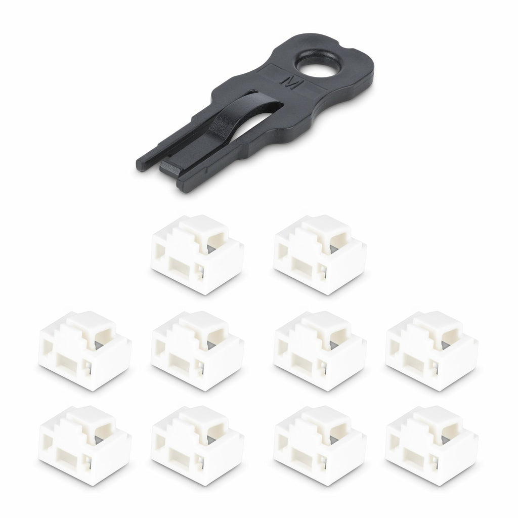 StarTech.com Verrous de Port RJ45, Lot de 10 avec Clés de Sécurité, Bloqueur de Port Ethernet LAN Anti-Poussière