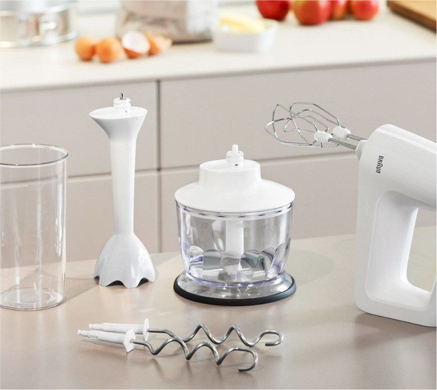 Braun HM 3135 WH Batteur à main 500 W, Gris et Blanc