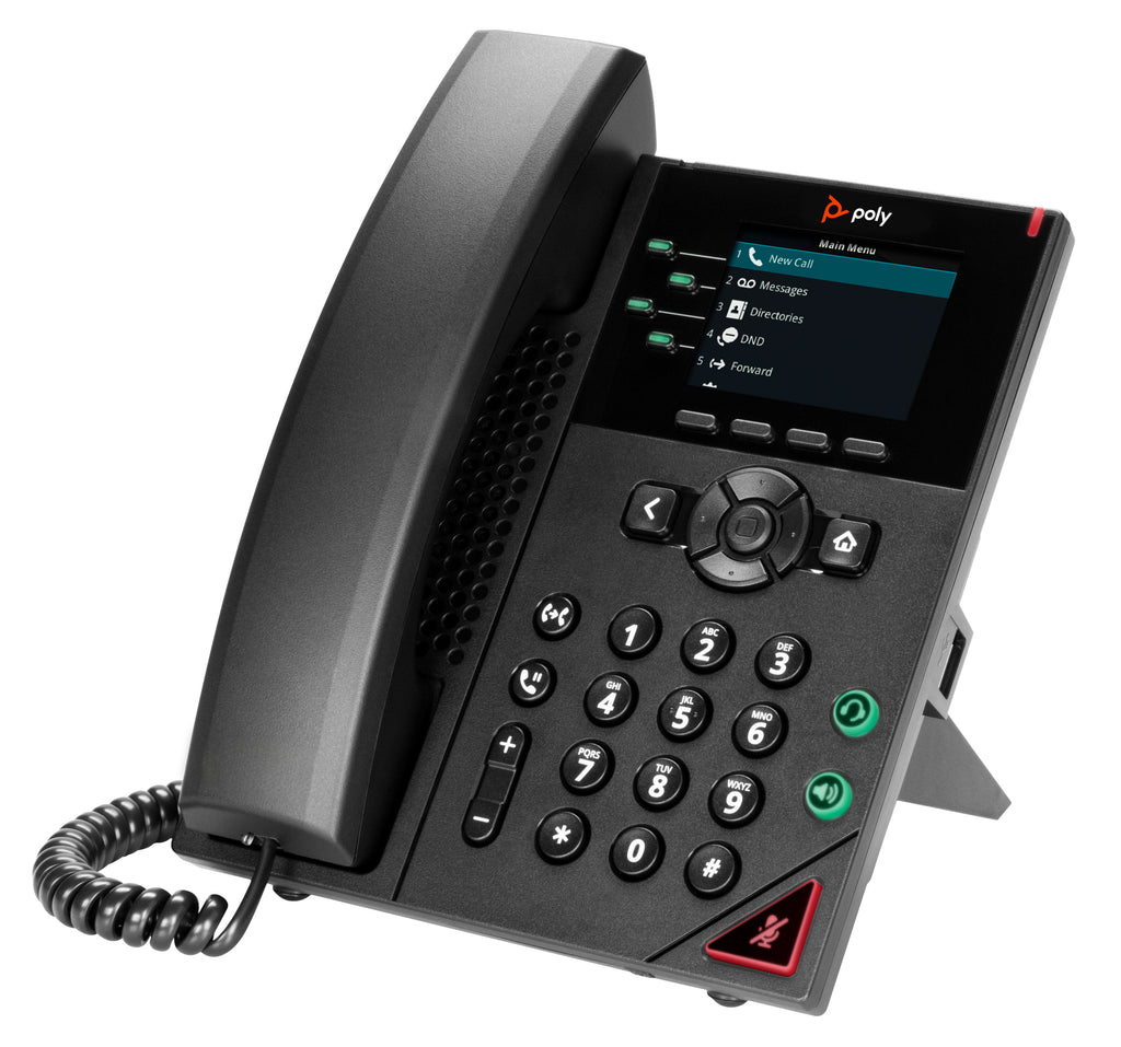 Poly VVX 250 VoIP-telefon Sort - vue 3
