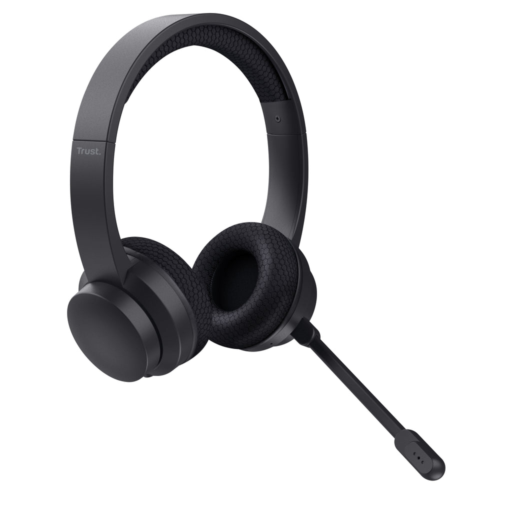 Trust Ayda Casque Bluetooth et Filaire, Arceau, Appels et Musique, USB Type-C, Noir