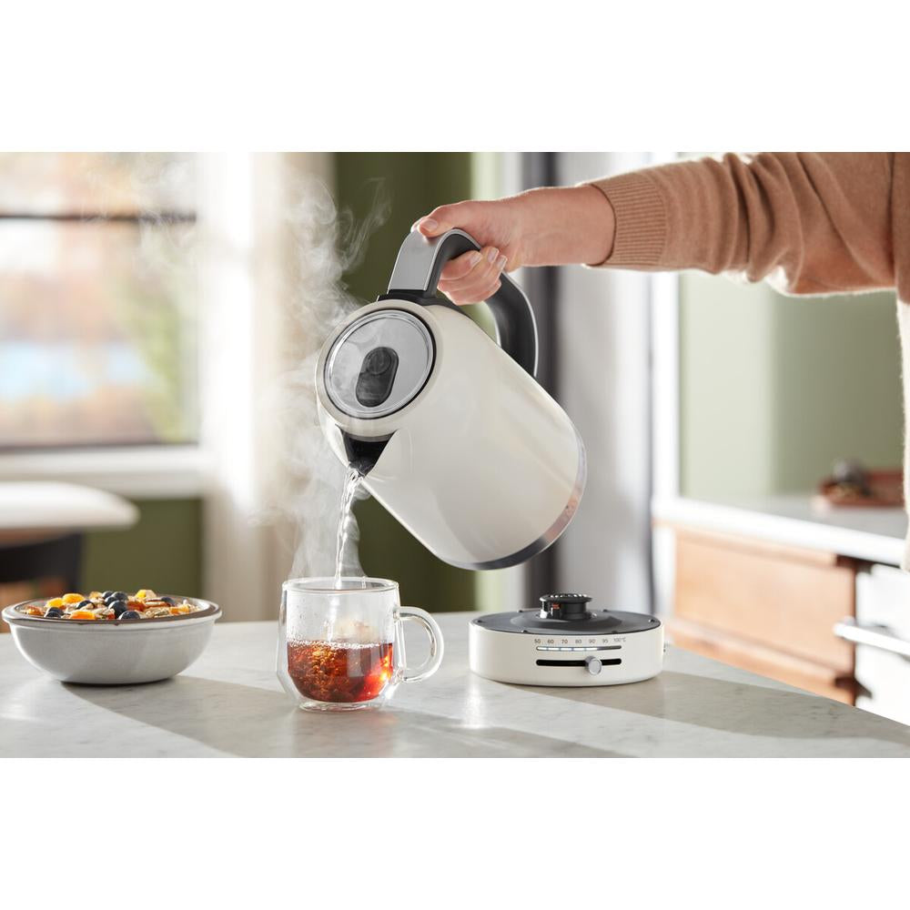 KitchenAid 5KEK1701EPL bouilloire 1,7 L 2400 W Noir, Acier inoxydable, Blanc