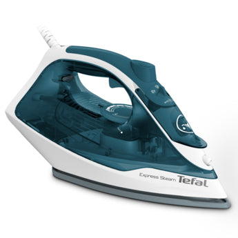 Tefal FV2839 Fer à repasser à sec ou à vapeur Semelle en cérilium 2400 W Bleu, Blanc