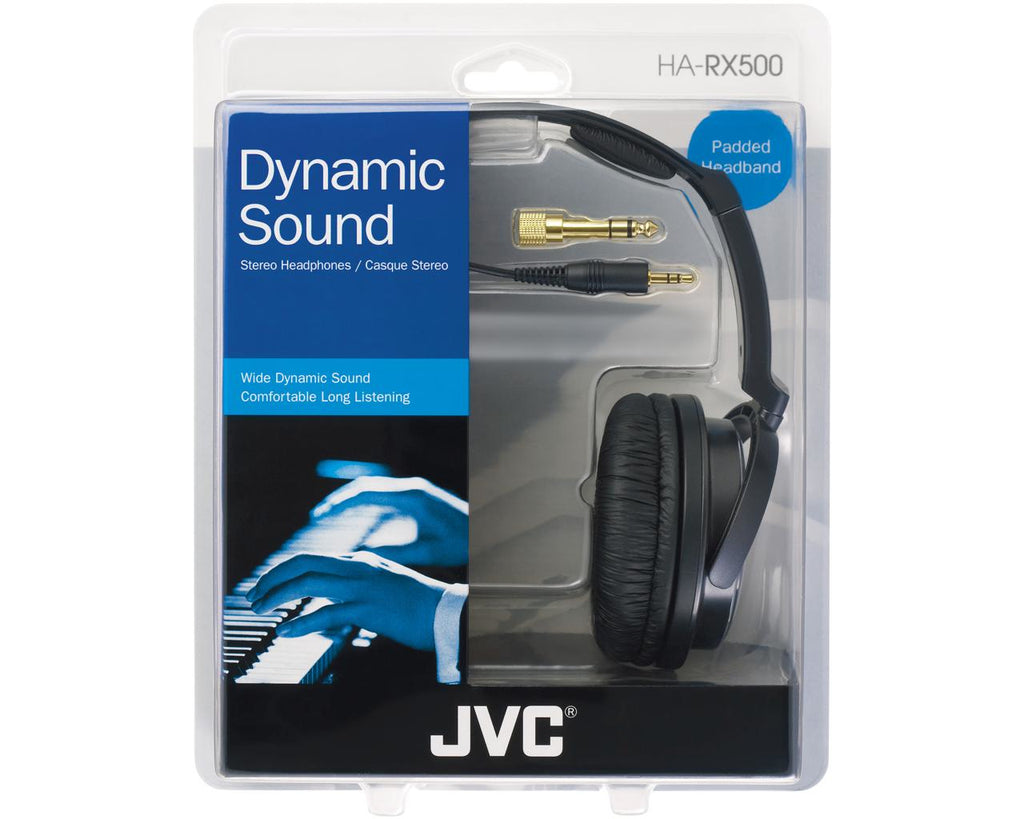 JVC HA-RX500-E Casques Avec fil Arceau Musique Noir, Blanc