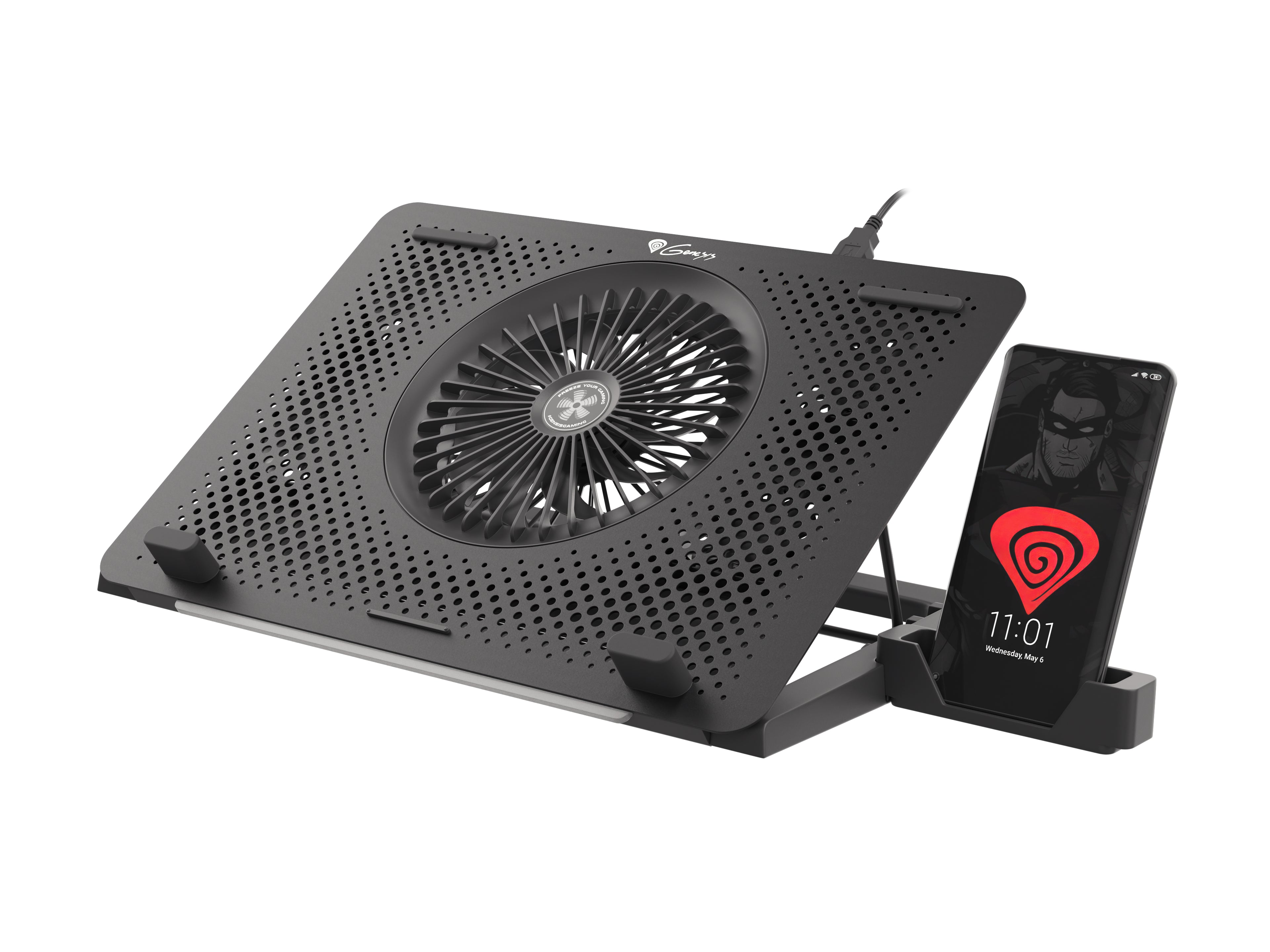 GENESIS Oxid 450 système de refroidissement pour ordinateurs portables 39,6 cm (15.6") 2400 tr/min Noir