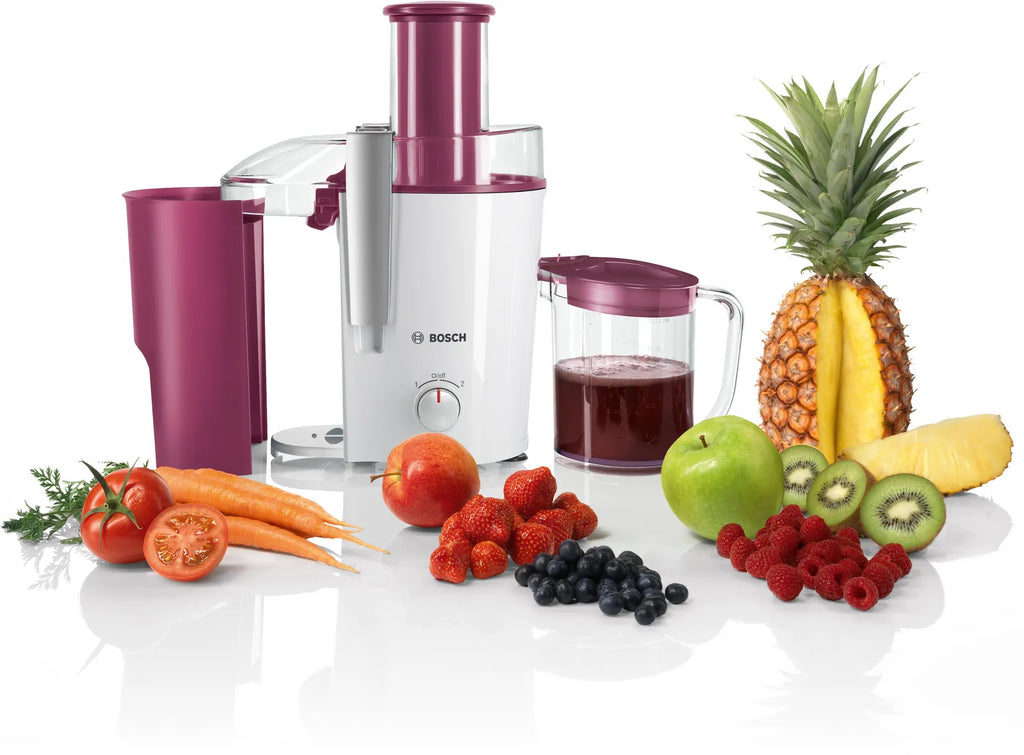 Bosch Bosch MES25C0 Centrifugeuse 700 W Cerise (fruit), Transparent, Blanc