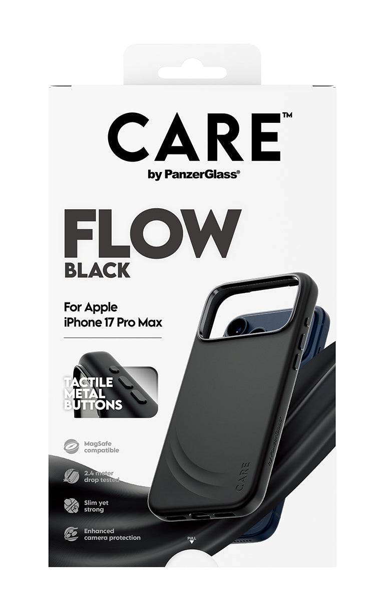 PanzerGlass CARE™ by ® Flow Case Black w. MagSafe iPhone 17 Pro Max coque de protection pour téléphones portables Housse Noir - vue 3