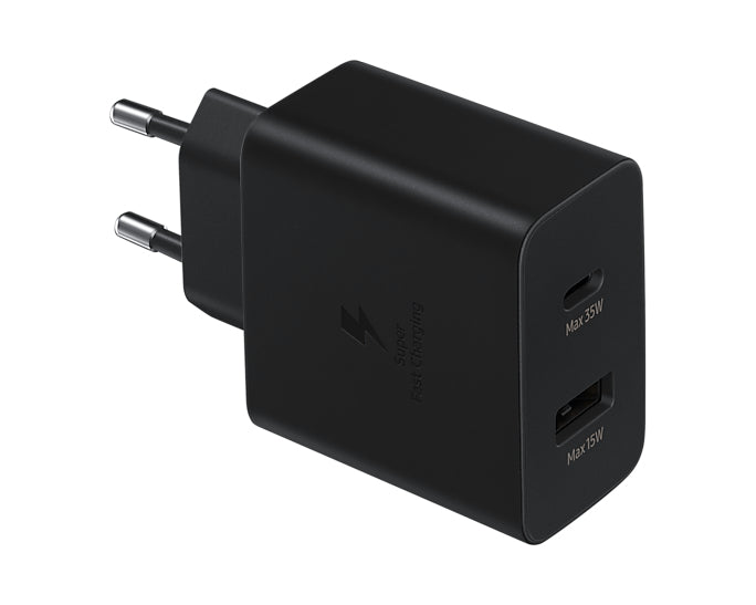 Samsung Samsung EP-TA220NBEGEU chargeur d'appareils mobiles Casques, Casque, Ordinateur portable, Smartphone, Smartwatch, Tablette Noir Secteur Intérieure