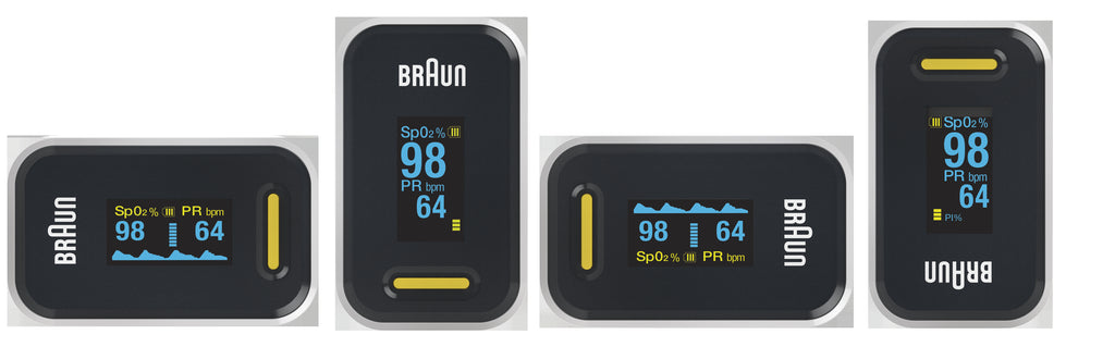 Braun YK-81CEU oxymètre de pouls Noir, Acier inoxydable