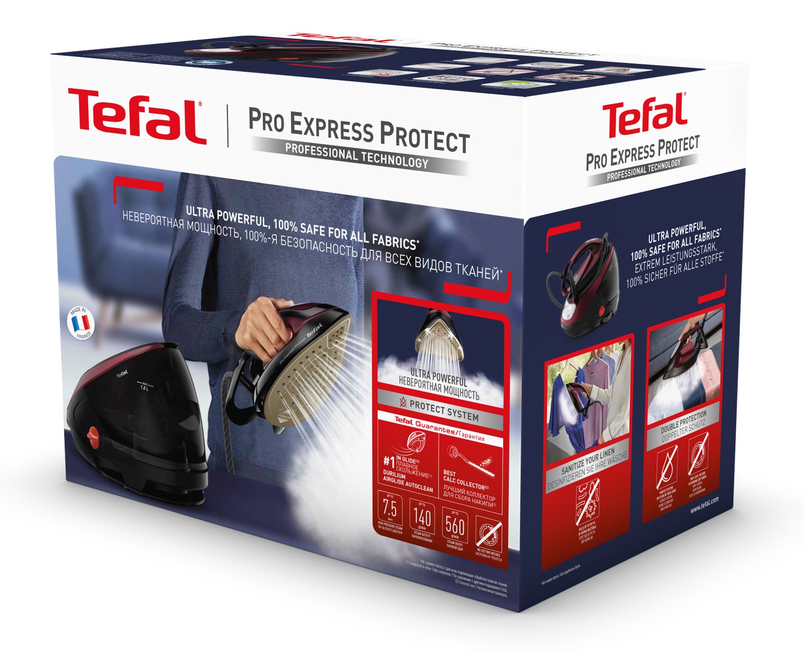Tefal Pro Express Protect GV9230 2600 W 1,8 L Noir, Bourgogne