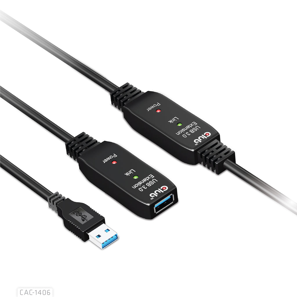 CLUB3D CAC-1406 câble USB USB 3.2 Gen 1 (3.1 Gen 1) 15 m USB A 5 Gbit/s Noir