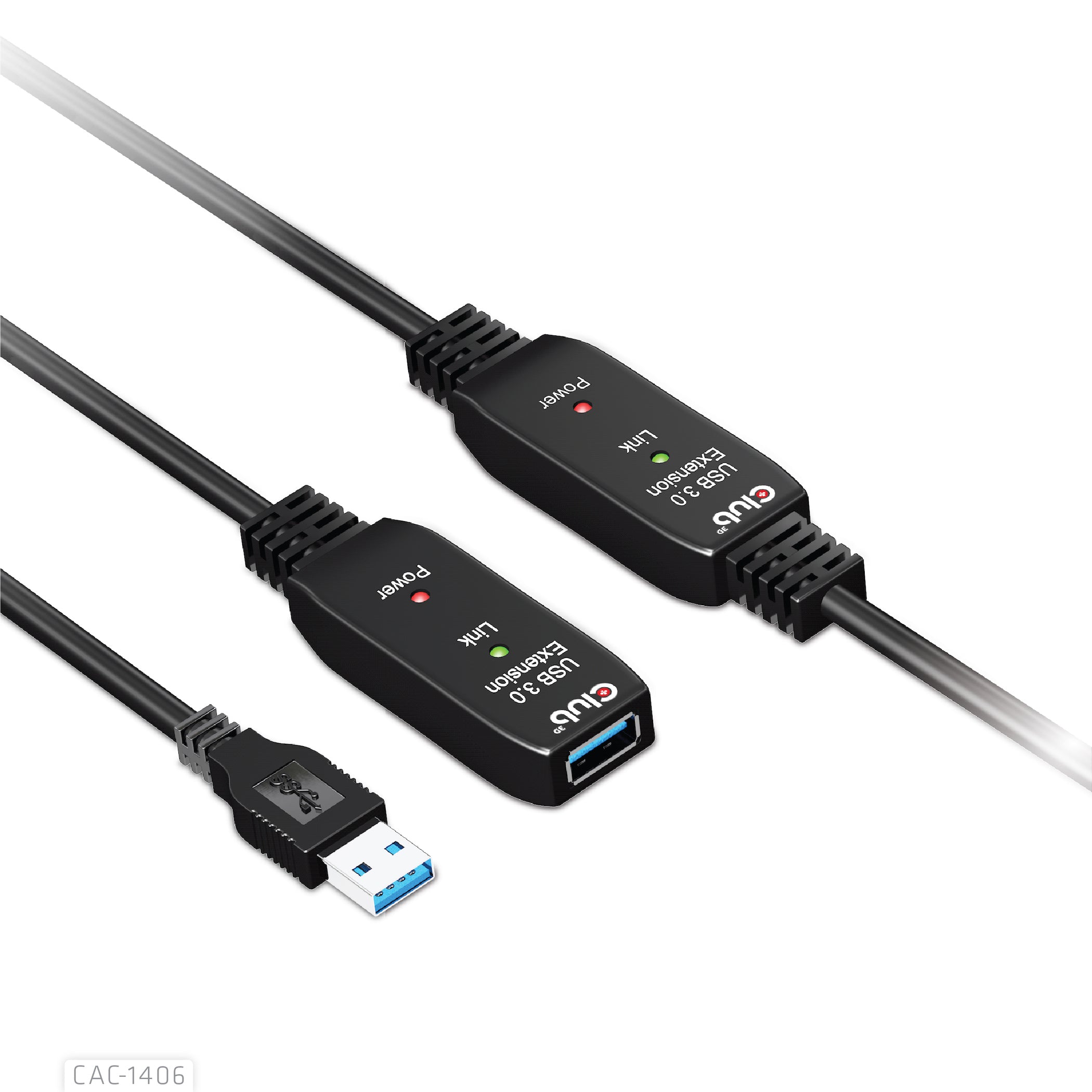 CLUB3D CAC-1406 câble USB USB 3.2 Gen 1 (3.1 Gen 1) 15 m USB A 5 Gbit/s Noir