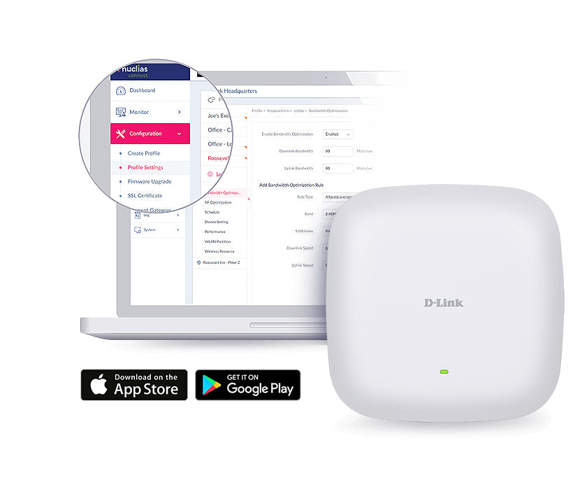 D-Link Nuclias Connect ‑ Point d’accès PoE bibande AX3600 Wi‑Fi 6