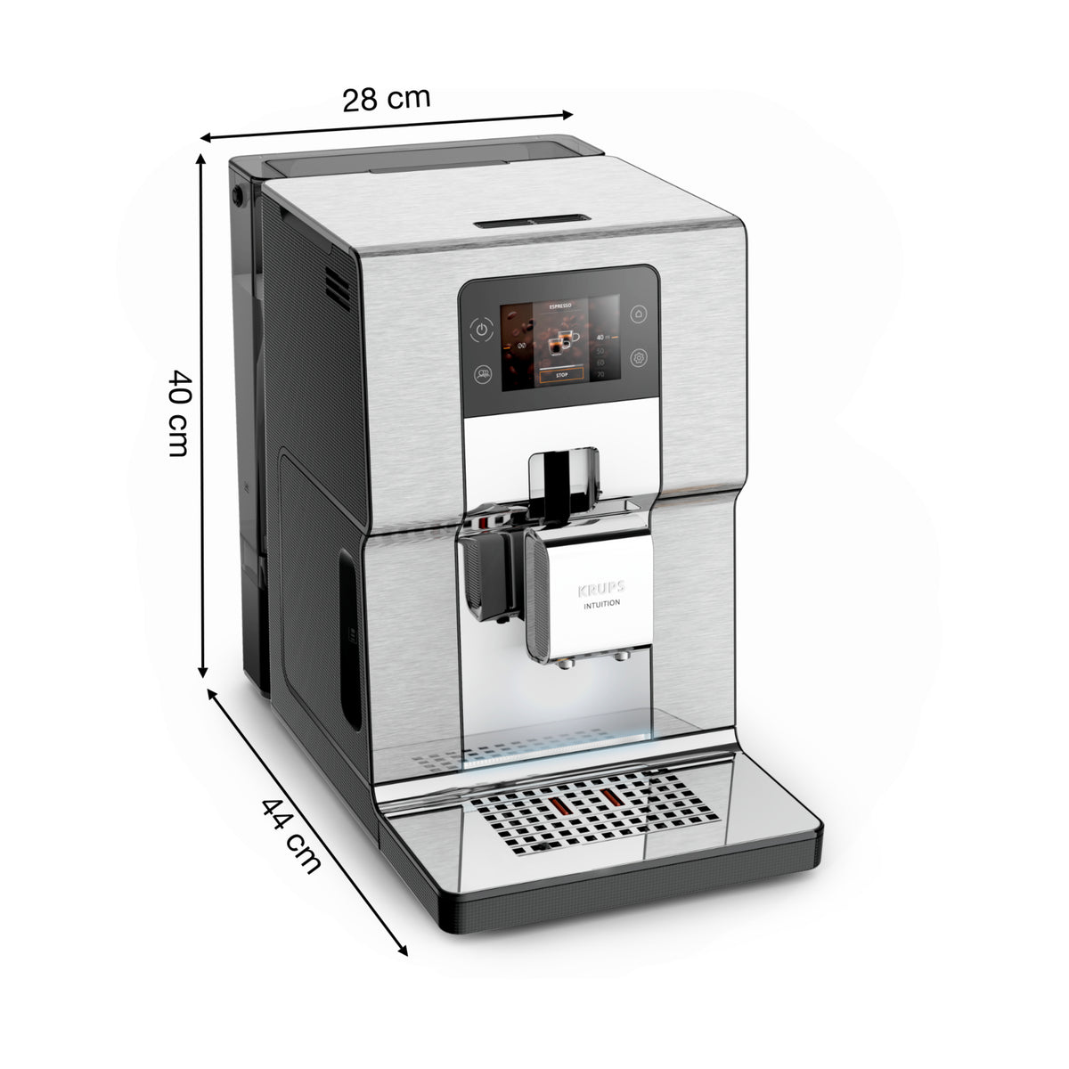 Krups Intuition Experience+ EA877D10 Machine à Café Entièrement Automatique, Espresso, 3 L