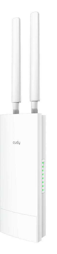 Cudy Indoor/Outdoor 4G Cat 6 AC1200 Wi-Fi Router, LT700 Outdoor 1.0 routeur sans fil Gigabit Ethernet Bi-bande (2,4 GHz / 5 GHz) Blanc