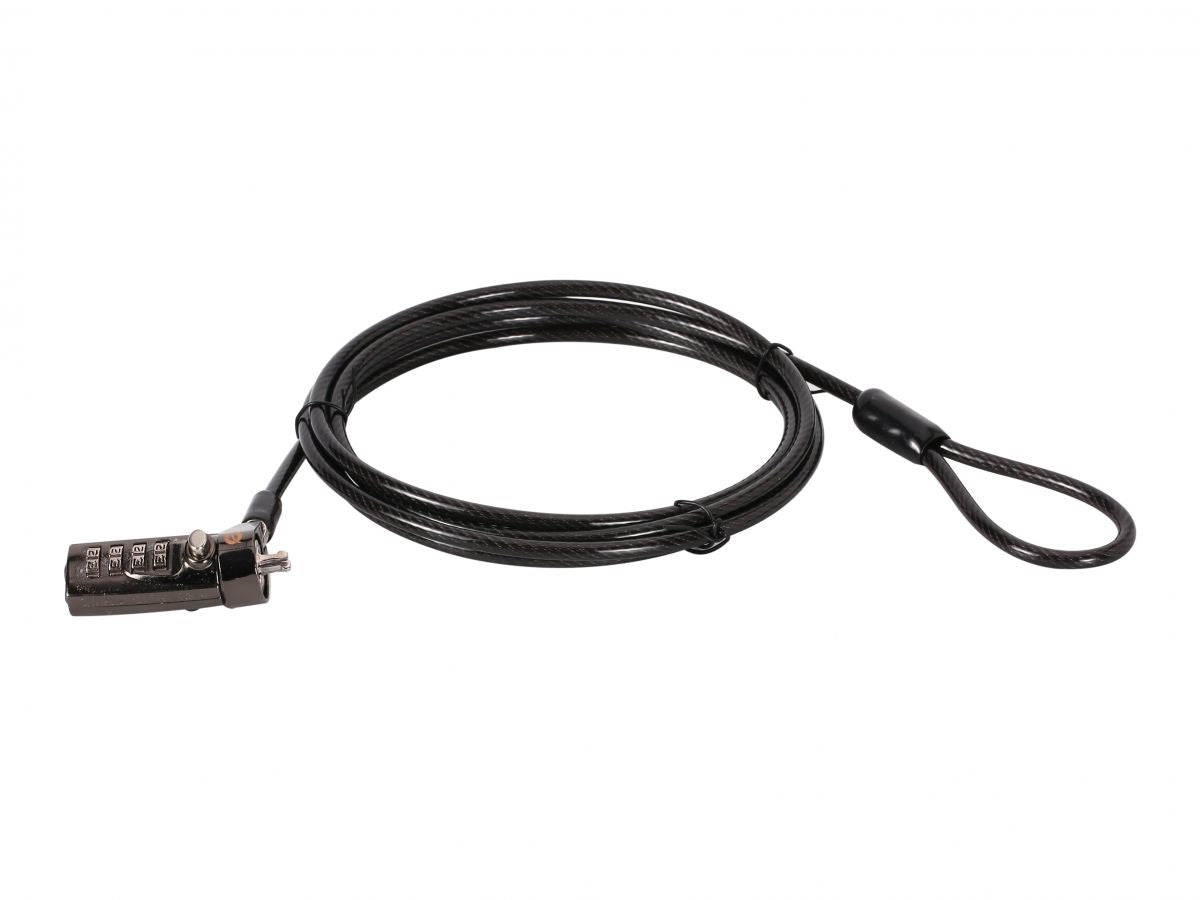 Conceptronic CUSTODIO01BN Câble Antivol pour Ordinateurs Portables, Noir, 1,8 m