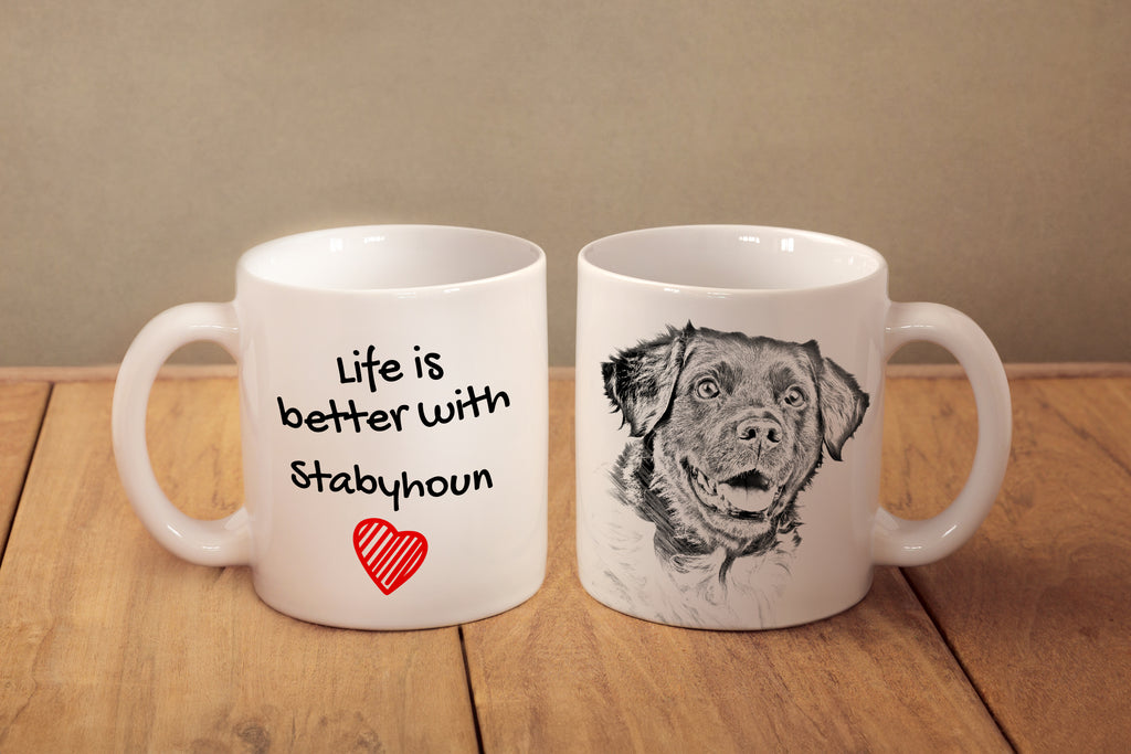 Stabyhoun, Stabijhoun, Fryske Stabij - cup with a dog, cup with a photo, personalized gift from the Art-Dog brand