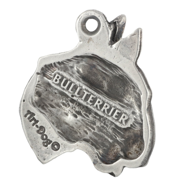 Bull Terrier, Bully II - Dog necklace in gift box, silver-plated locket for dog fan, striking pendant by Art-Dog brand