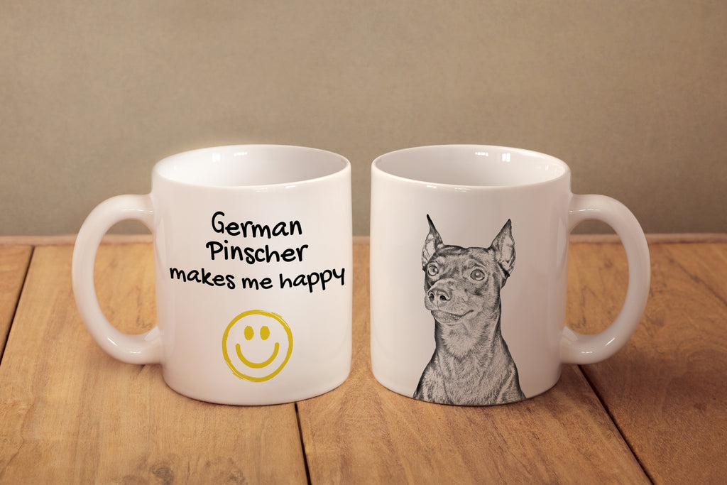 German Pinscher - cup with a dog, cheerful cup for a dog lover, personalized gift from the Art-Dog brand