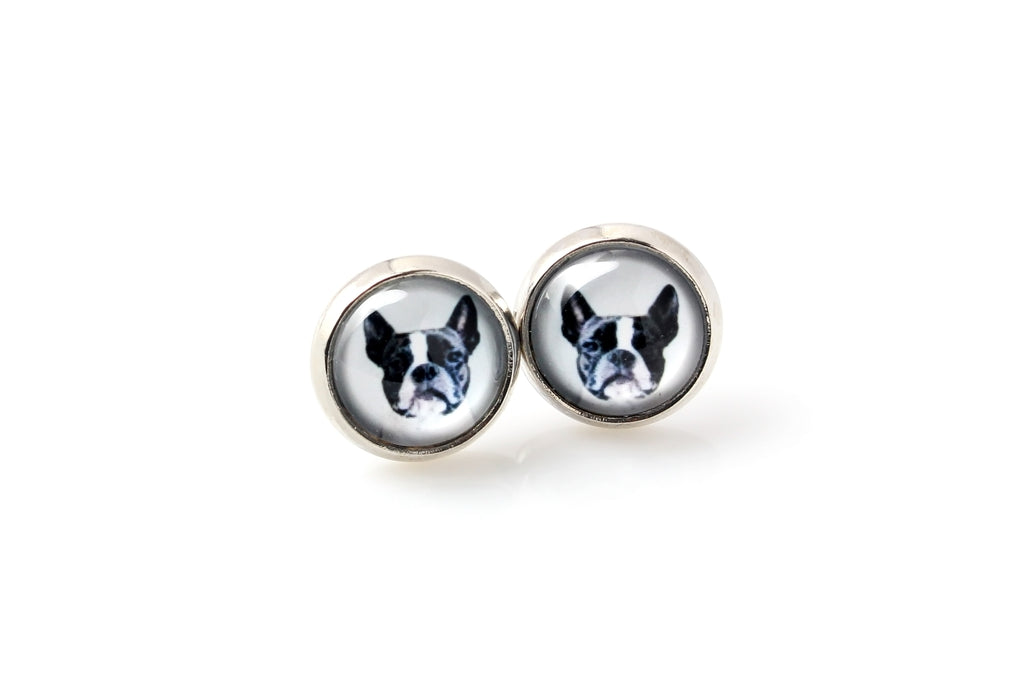 Boston Terrier, American Gentleman - jewelry with your photo box, set of necklace and earrings, personalized products from the Art-Dog brand