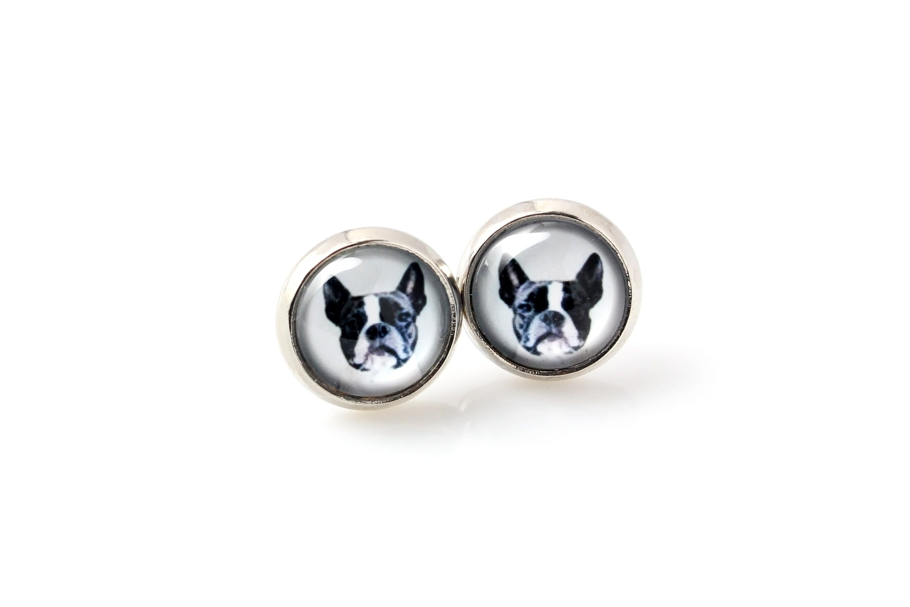 Boston Terrier, American Gentleman - jewelry with your photo box, set of necklace and earrings, personalized products from the Art-Dog brand