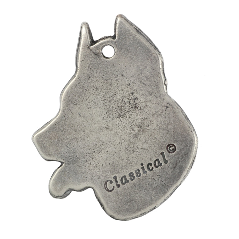 German Shepherd Dog, Alsatian Wolf Dog - Dog necklace in gift box, silver-plated locket for dog fan, striking pendant by Art-Dog brand