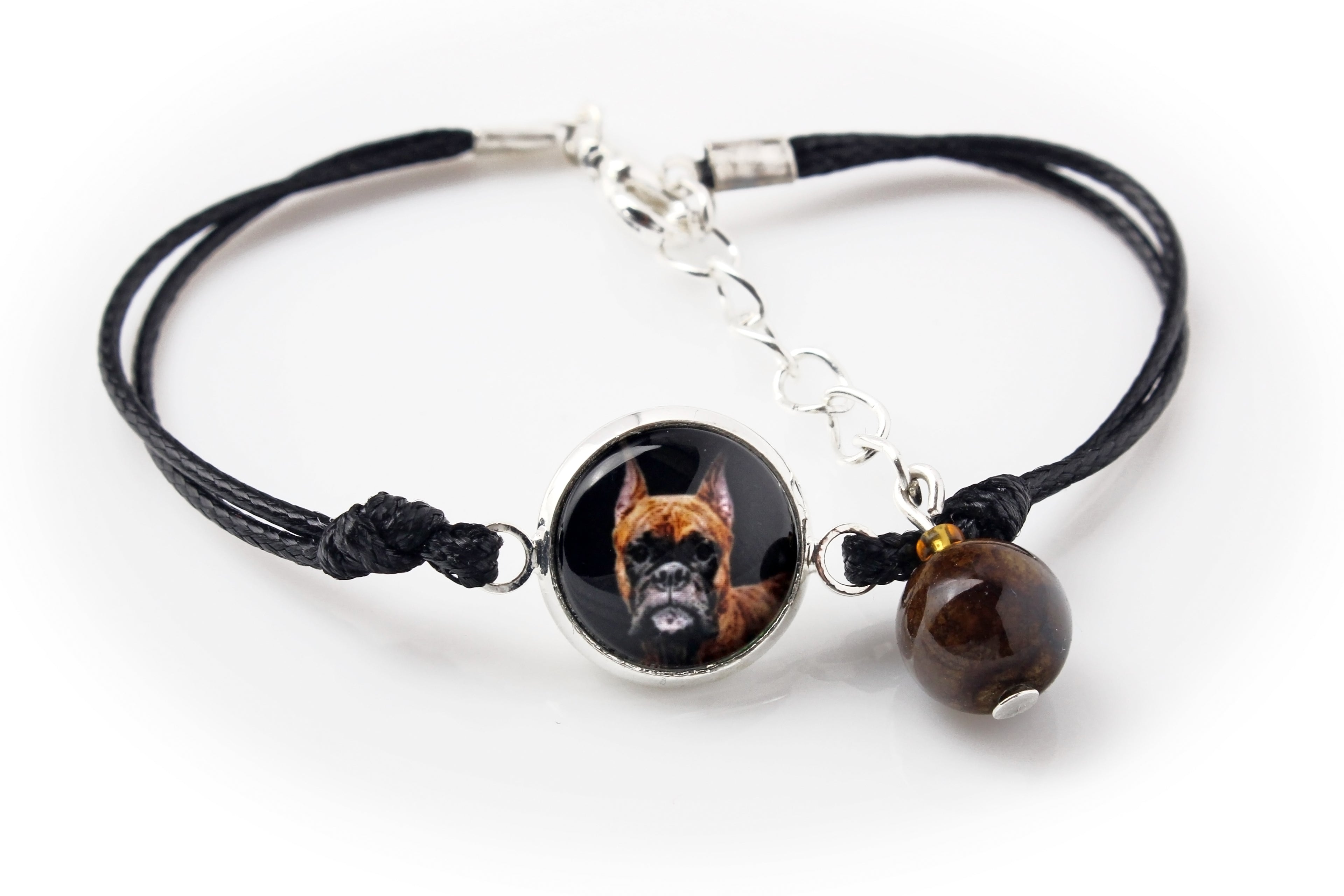 Boxer, German Boxer III - a set of jewelry with your photo, a woman's ornament, handmade item, a product made with passion for creating the Art-Dog brand.