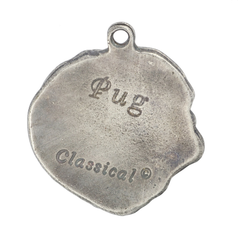 Pug I - Dog necklace in gift box, silver-plated locket for dog fan, striking pendant by Art-Dog brand