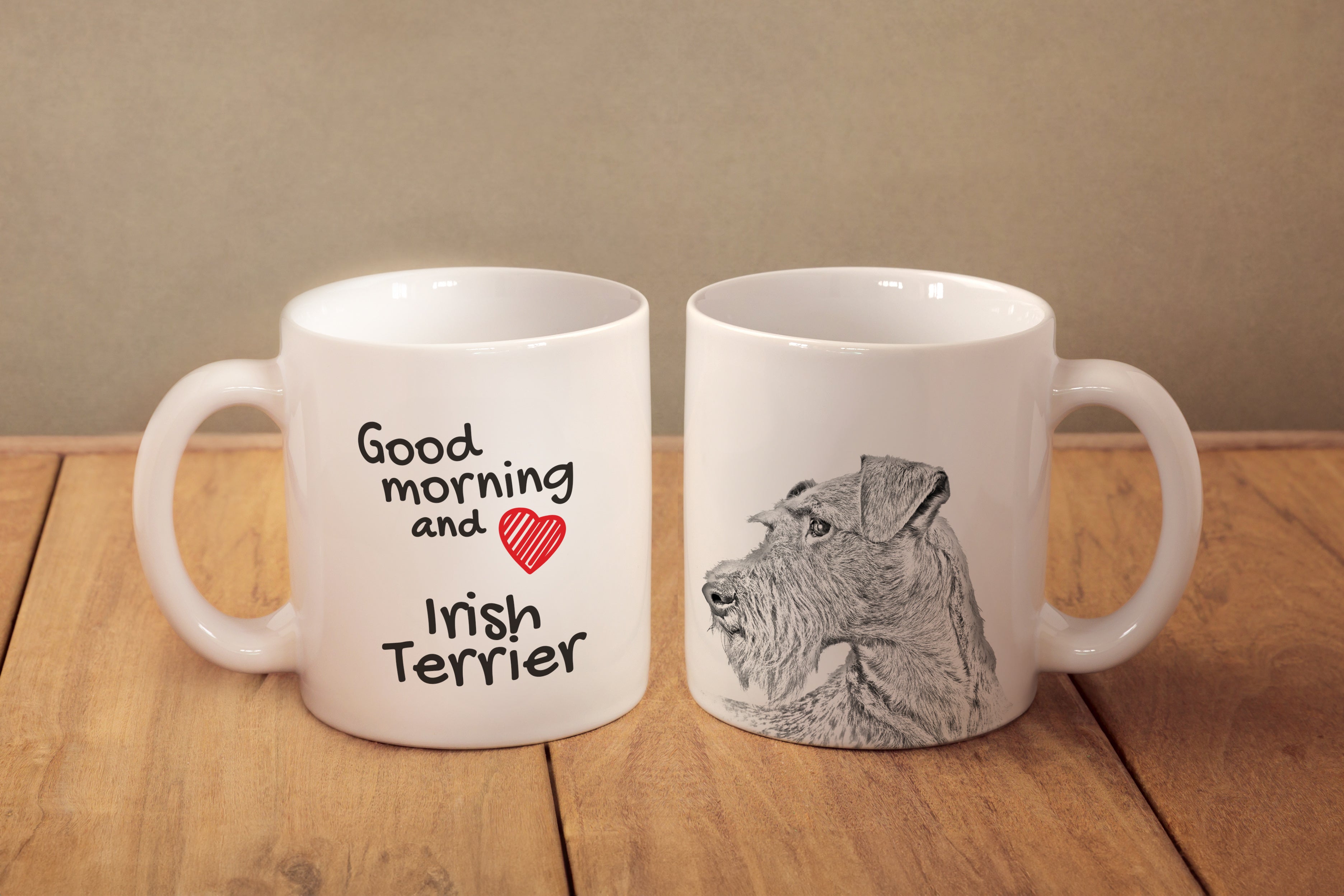 Irish Terrier, Irish Red Terrier, Brocaire Rua - cup with a dog, personalized cup with a print, a classic gift for everyone from the Art-Dog brand