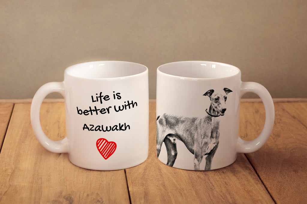 Azawakh, Tuareg Sloughi - cup with a dog, cup with a photo, personalized gift from the Art-Dog brand