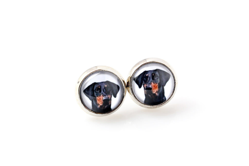 Dobermann, Doberman Pinscher, Dobie II - jewelry with your photo box, set of necklace and earrings, personalized products from the Art-Dog brand