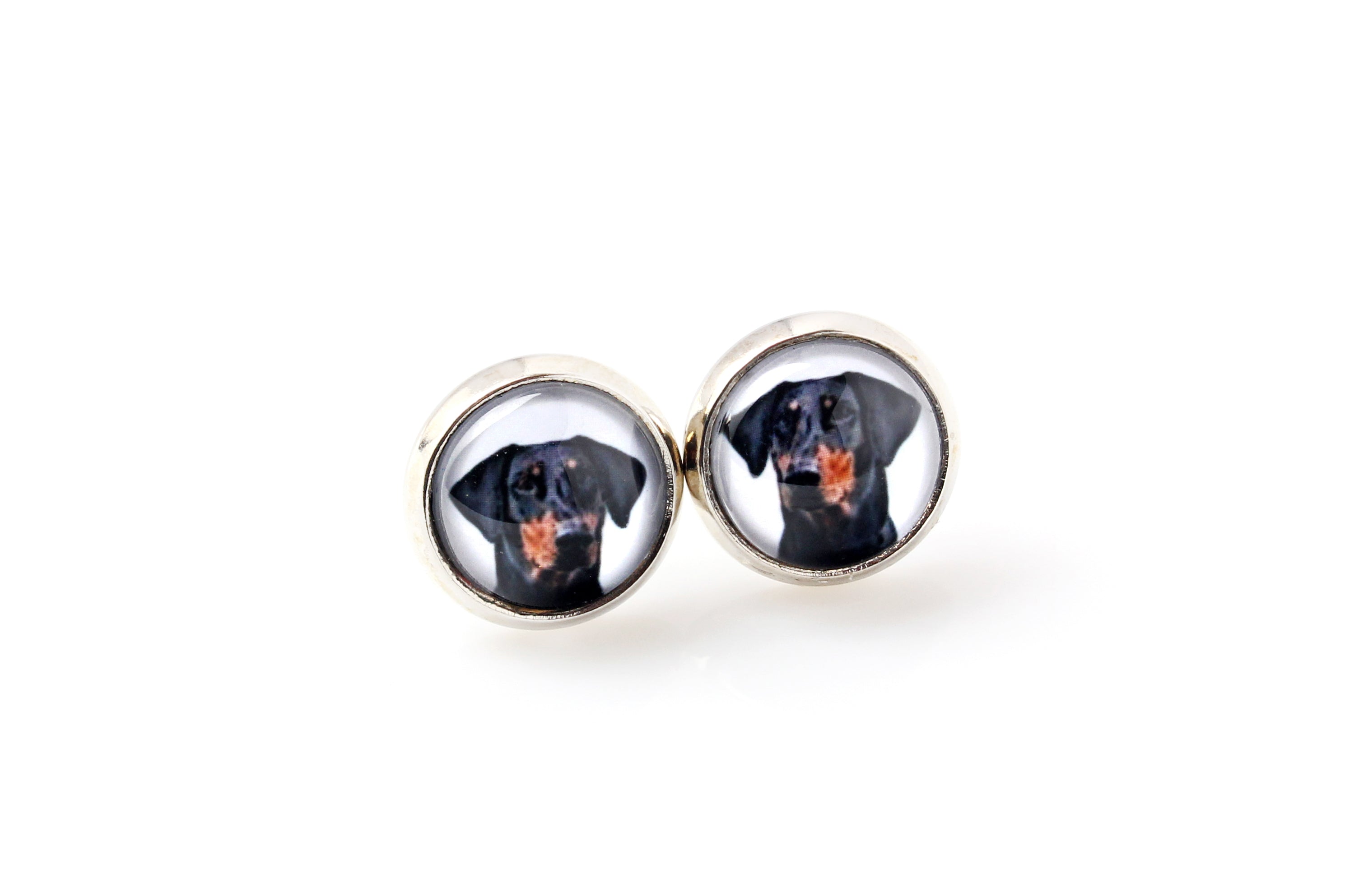 Dobermann, Doberman Pinscher, Dobie II - jewelry with your photo box, set of necklace and earrings, personalized products from the Art-Dog brand