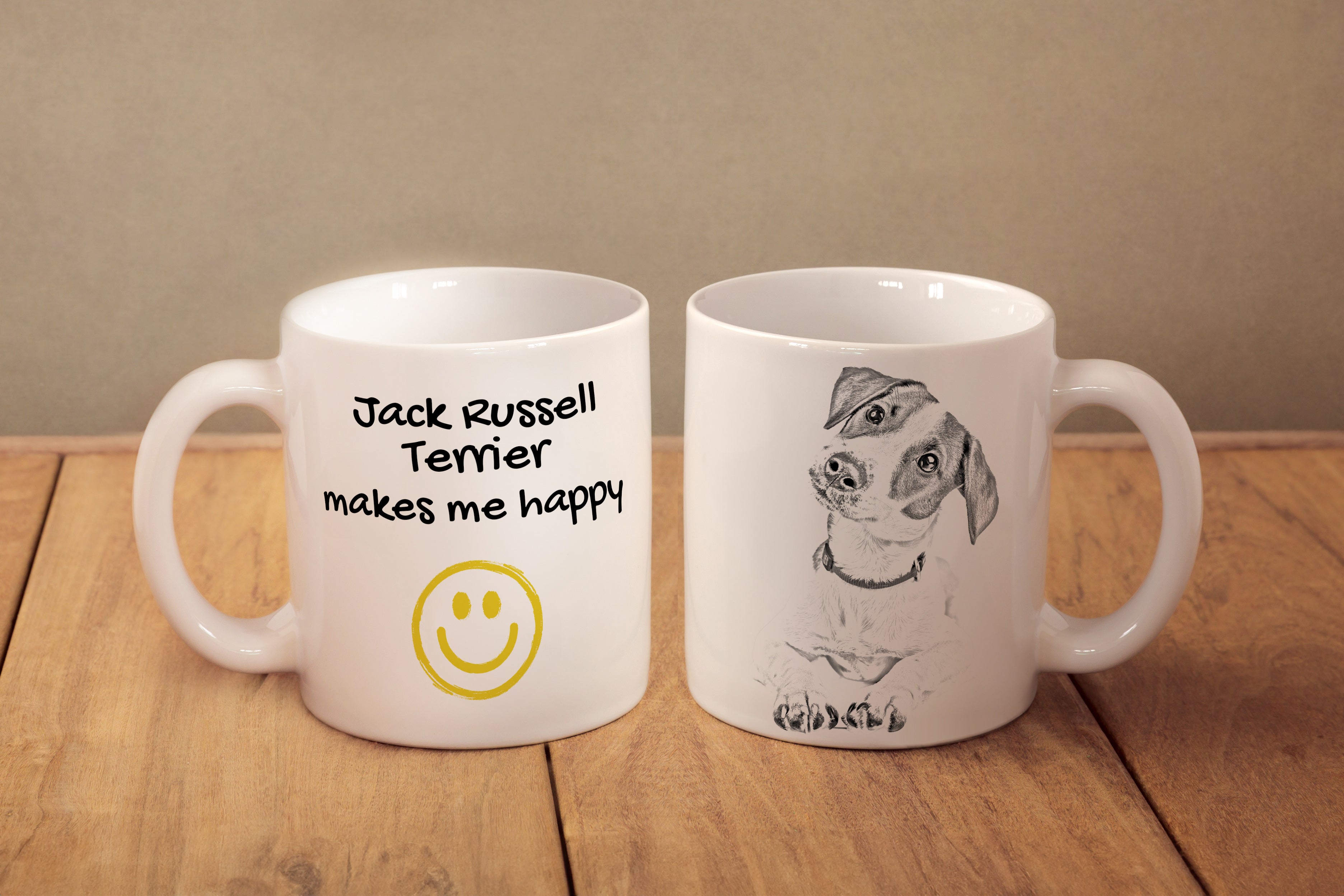 Jack Russell Terrier - cup with a dog, cheerful cup for a dog lover, personalized gift from the Art-Dog brand