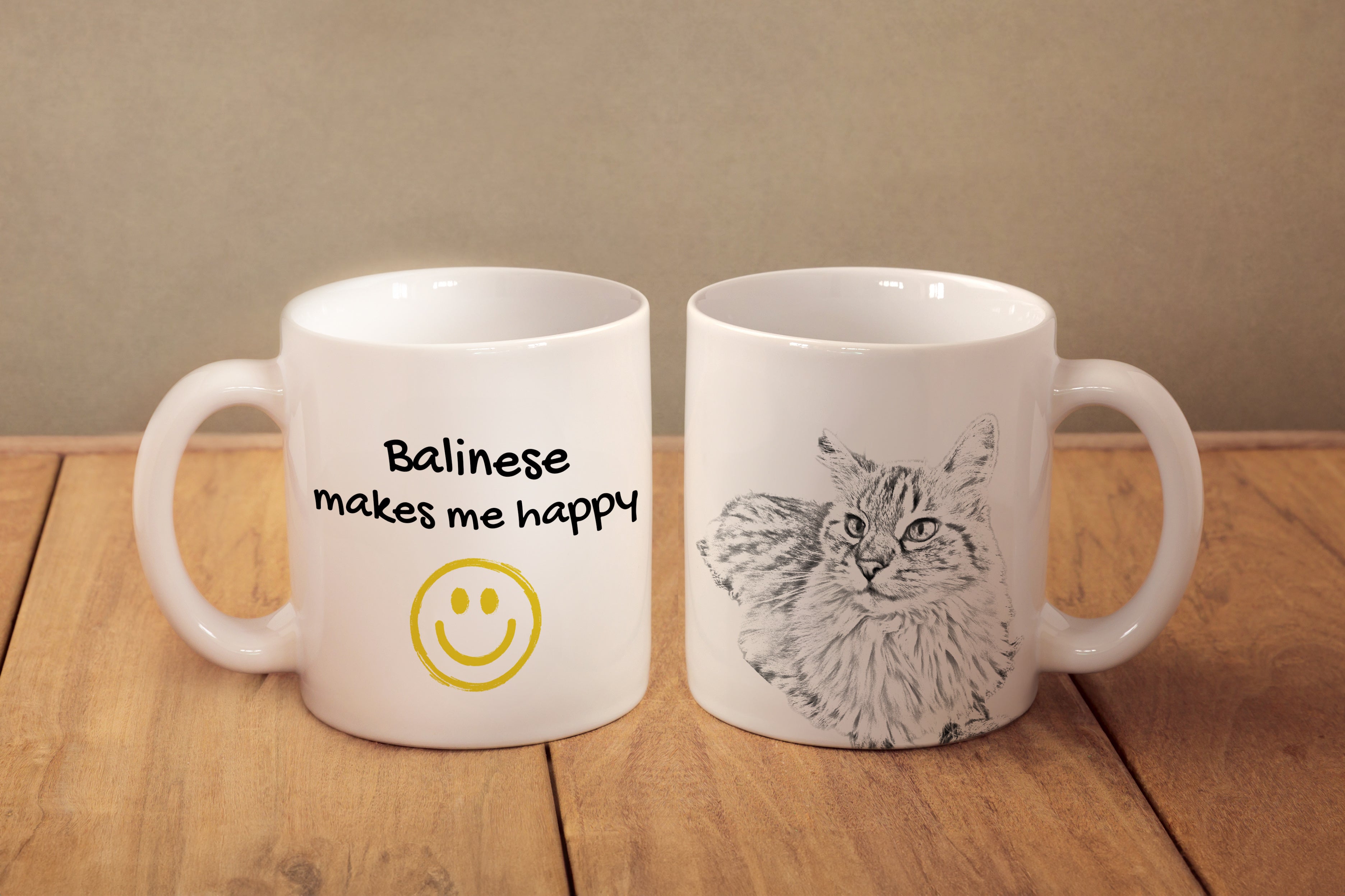 Balinese - cat mug, cheerful mug for a dog lover, personalized gift from the Art-Dog brand