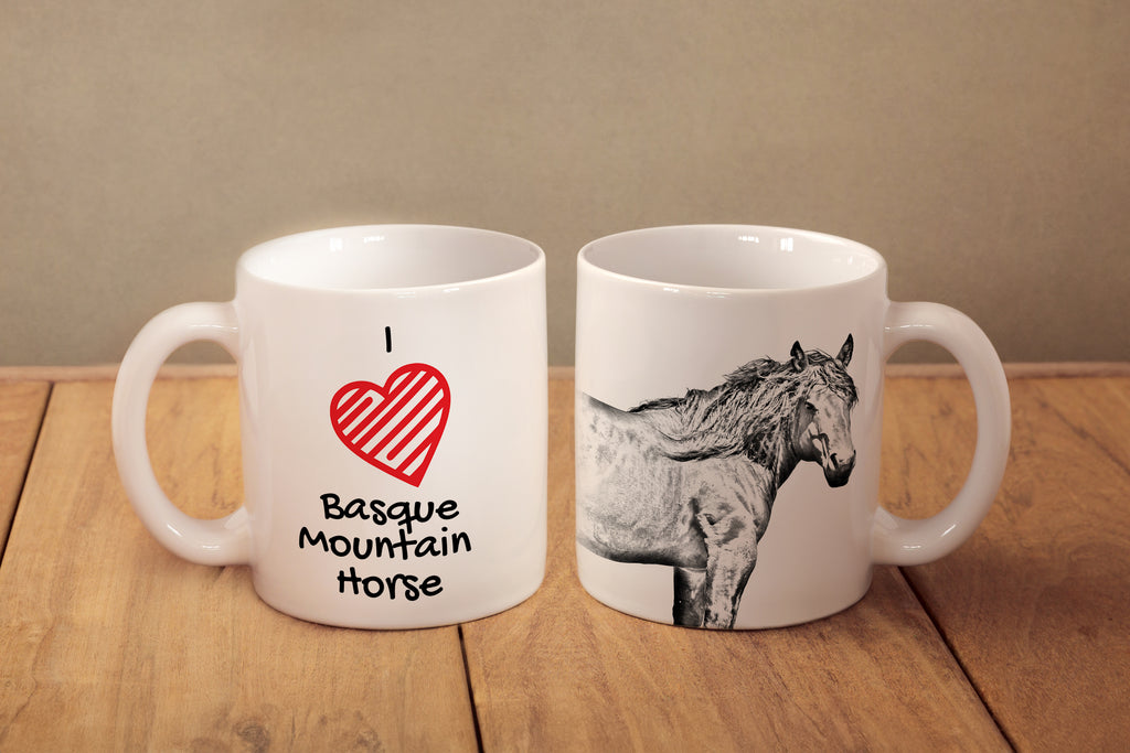 Basque Mountain Horse - cup with a horse, cute cup with graphics, a gift with your photo from the Art-Dog brand